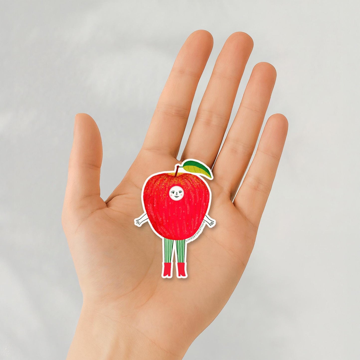 Allie the Apple Sticker, 3 in.