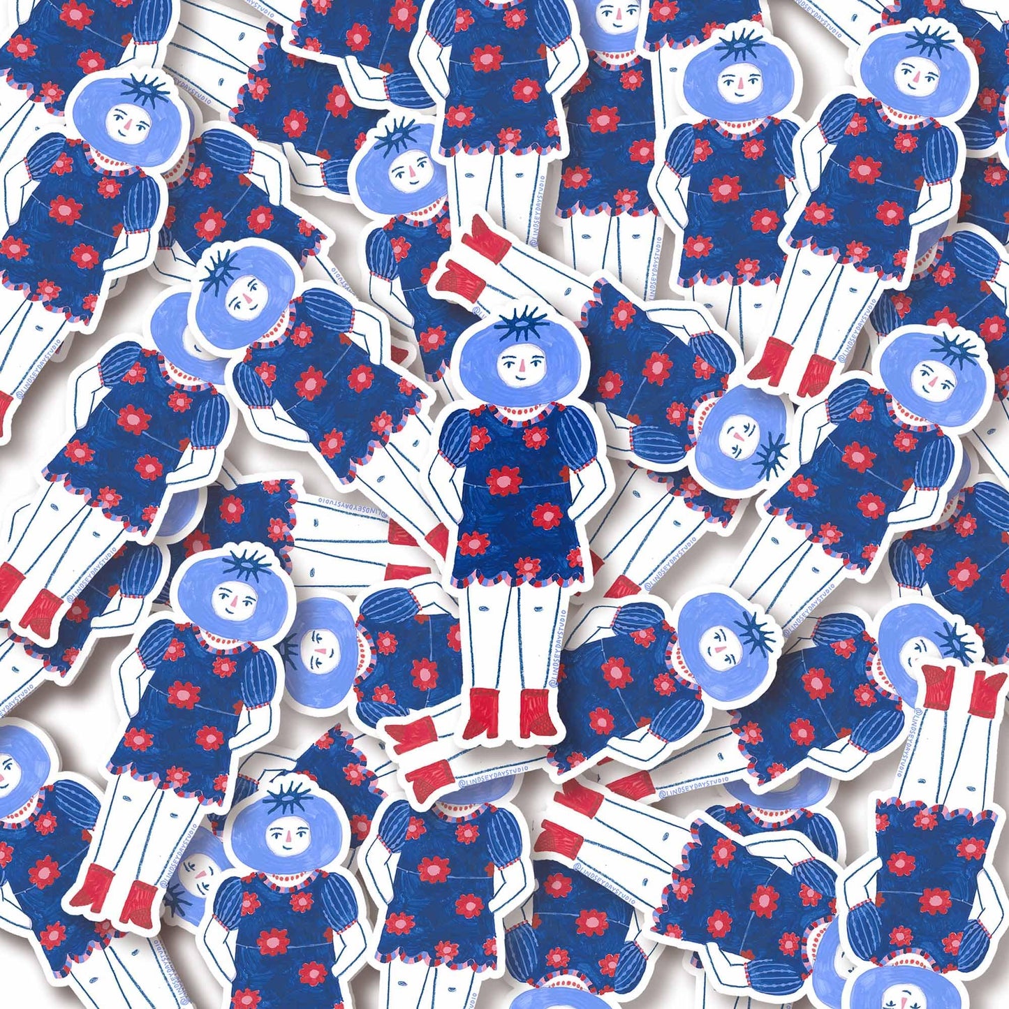 Bobby Blueberry Sticker, 3 in.