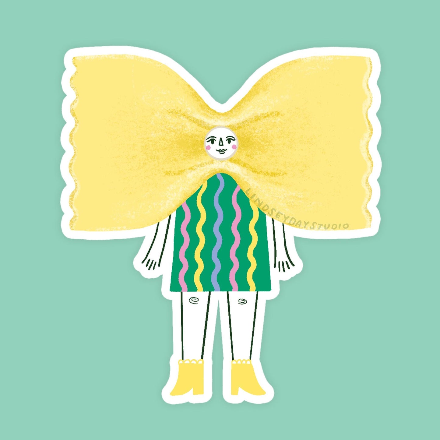 Penny Pasta Sticker, 3 in.