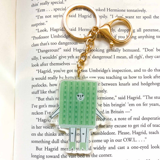 Sage Book Friend Keychain
