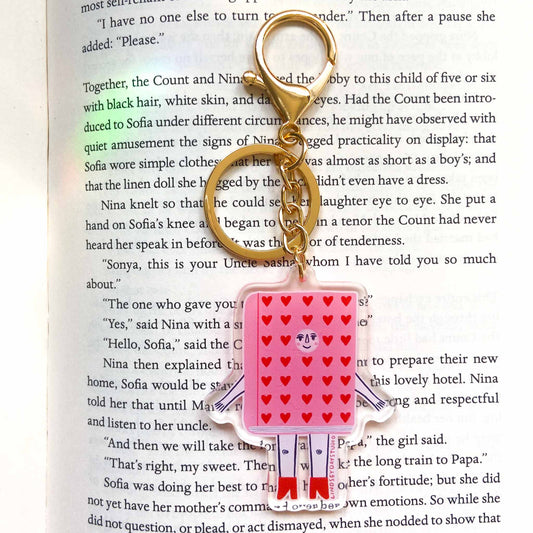 Romance Book Friend Keychain