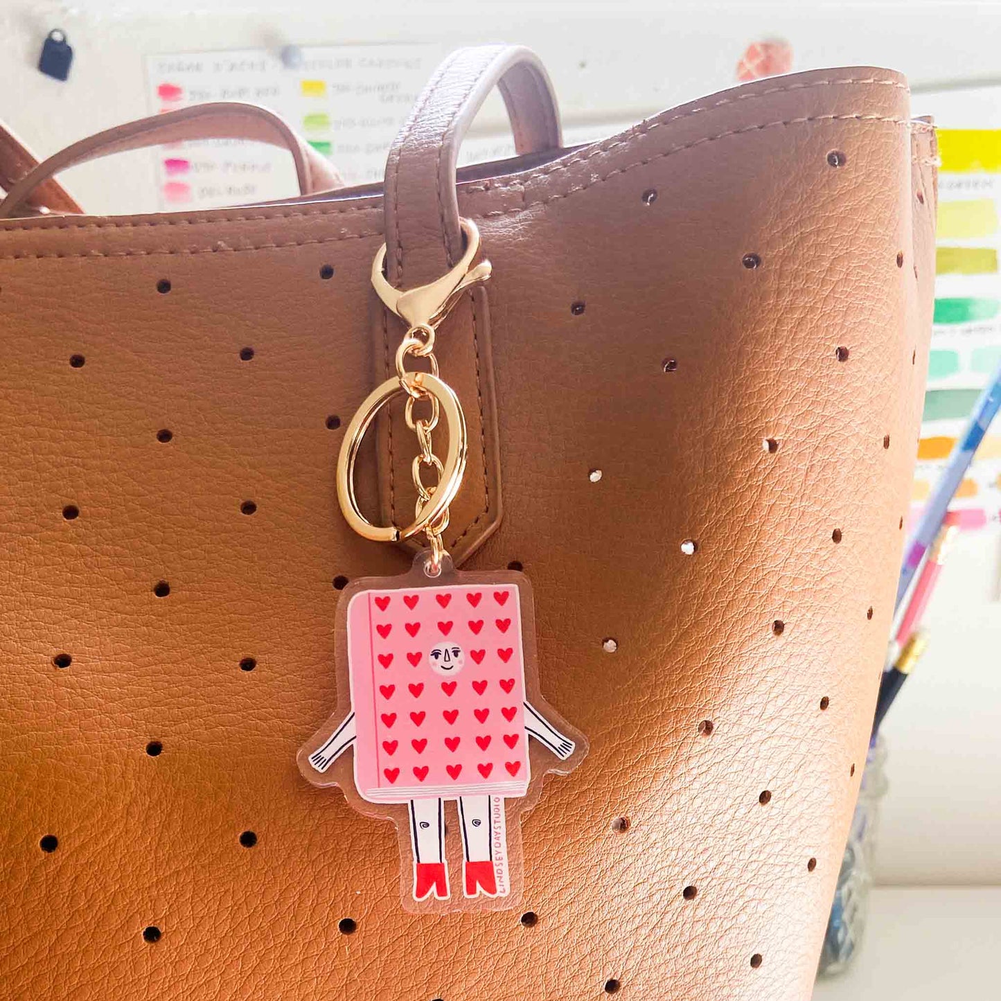 Romance Book Friend Keychain