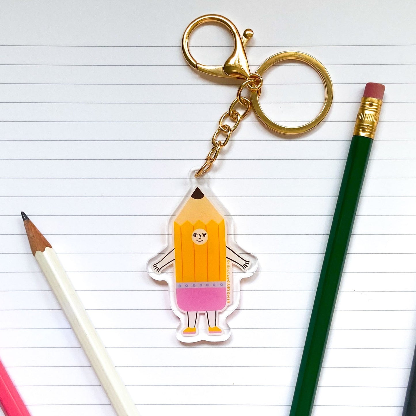 *PRE-ORDER Ships October* Pencil Friend Keychain