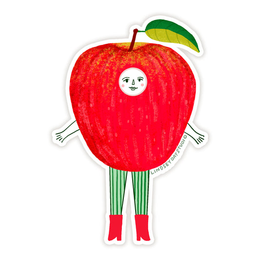 Allie the Apple Sticker, 3 in.