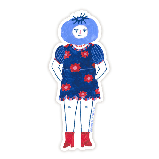 Bobby Blueberry Sticker, 3 in.
