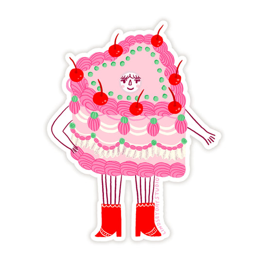 Camilla the Cake Sticker, 3 in.