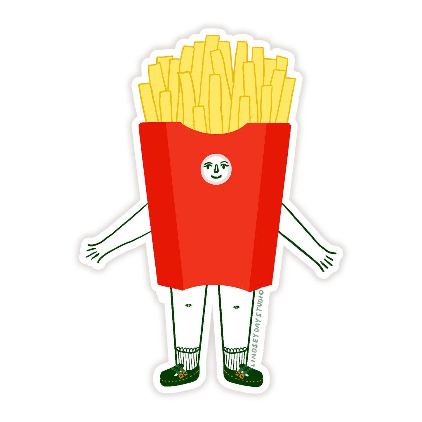 Frankie French Fries Sticker, 3 in.