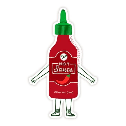 Spicy Sam Hot Sauce Sticker, 3 in.