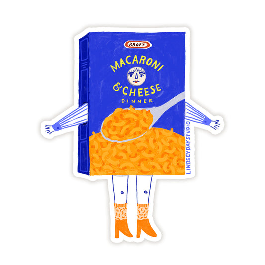 Maggie Mac n' Cheese Sticker, 3 in.