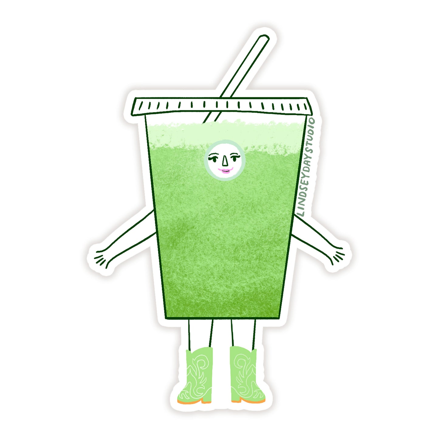 Molly Matcha Sticker, 3 in.