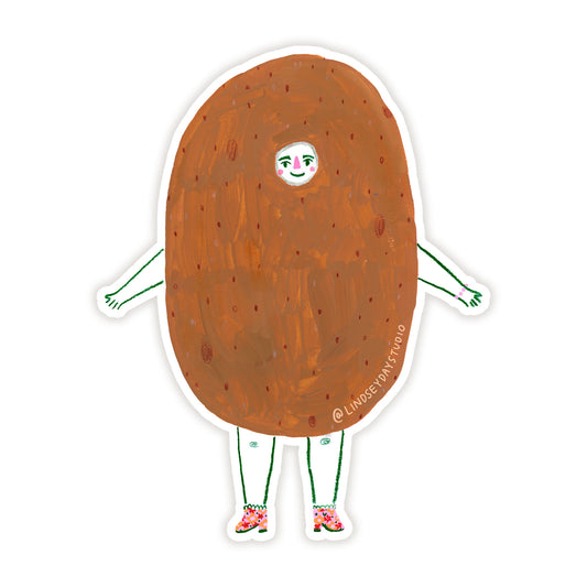 Po the Potato Sticker Vinyl Sticker, 3 in.