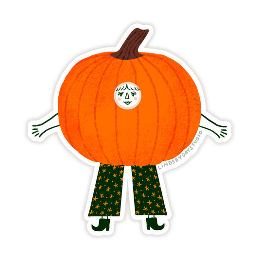 Paula the Pumpkin Sticker, 3 in.