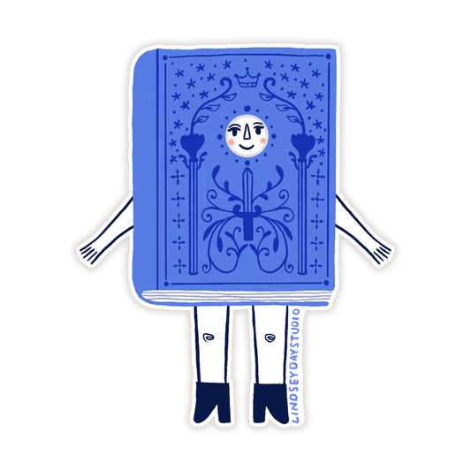 Fantasy Book Friend Sticker, 3 in.