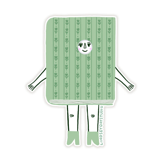 Sage Book Friend Sticker, 3 in.