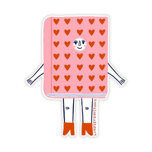 Romance Book Friend Sticker, 3 in.