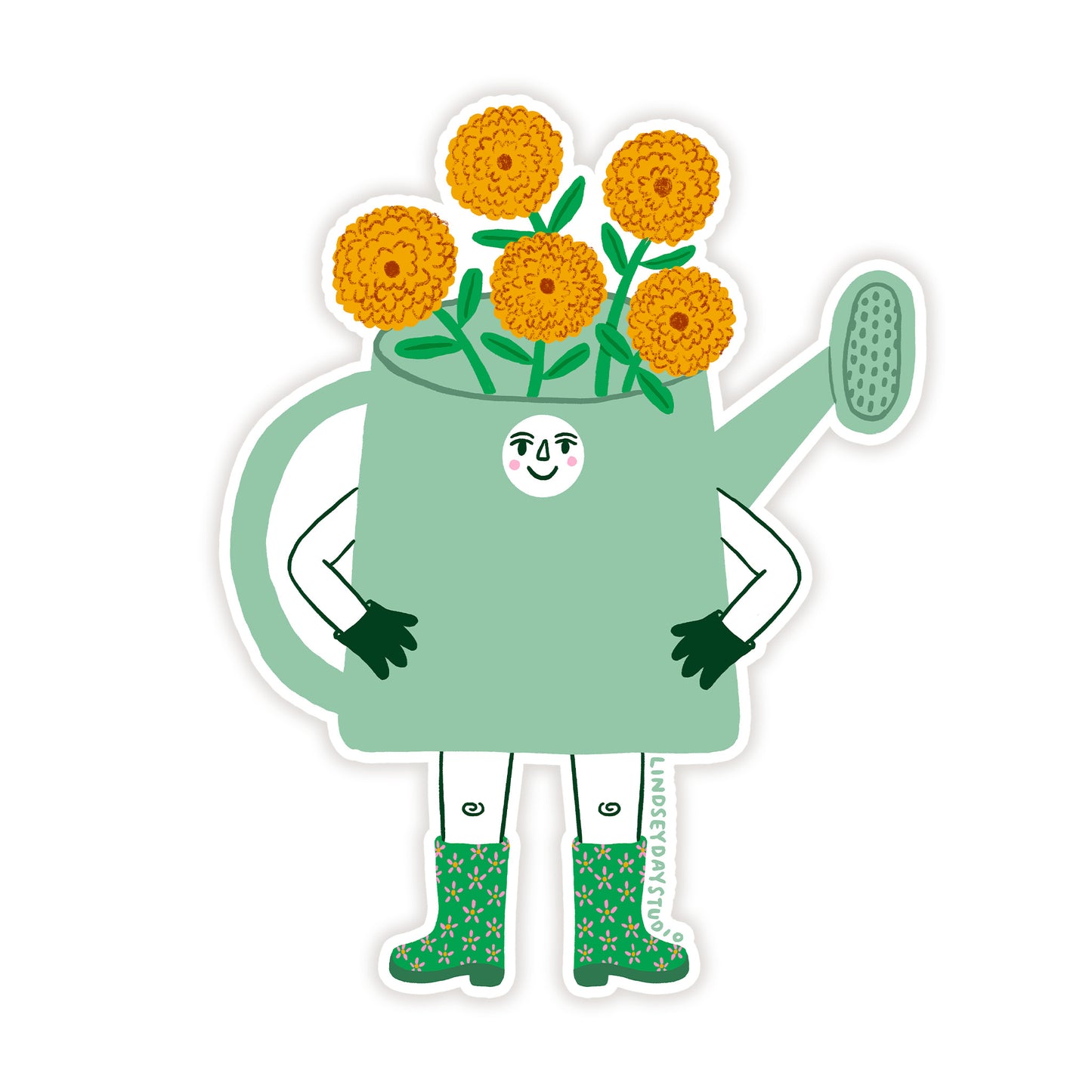 Gardening Friend Sticker, 3 in.