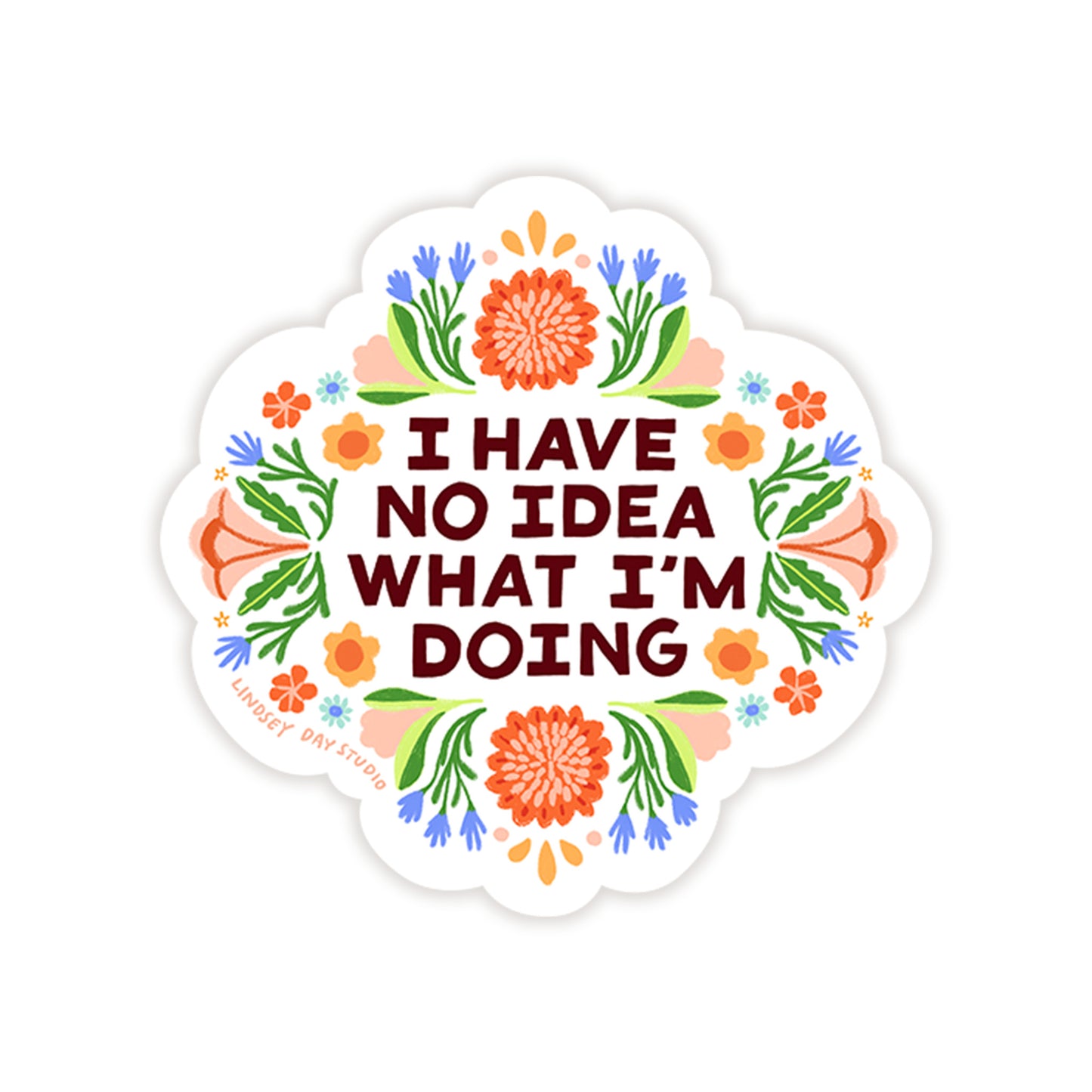 I Have No Idea What I'm Doing Vinyl Sticker, 3 in.