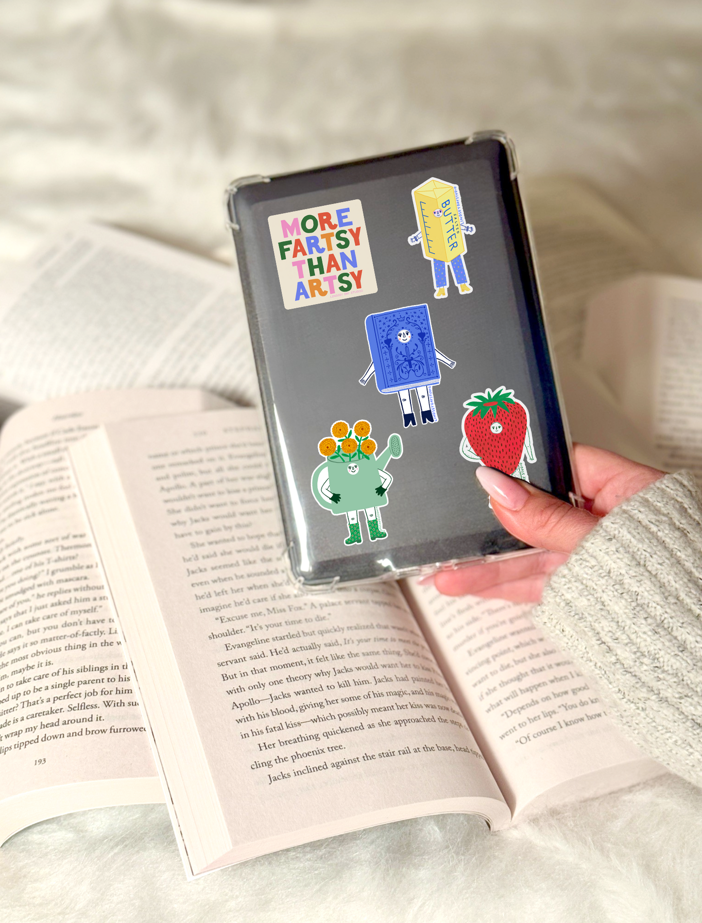 Fantasy Book Friend Sticker, 3 in.