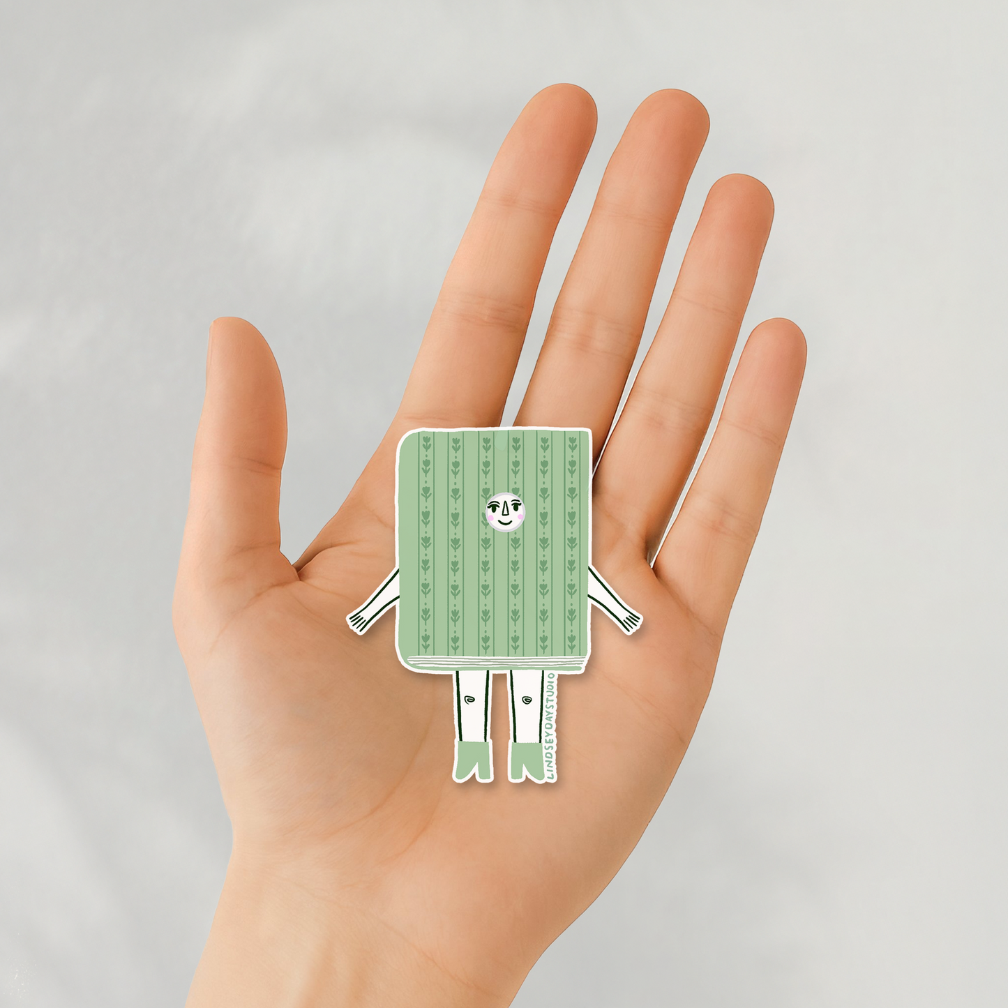 Sage Book Friend Sticker, 3 in.