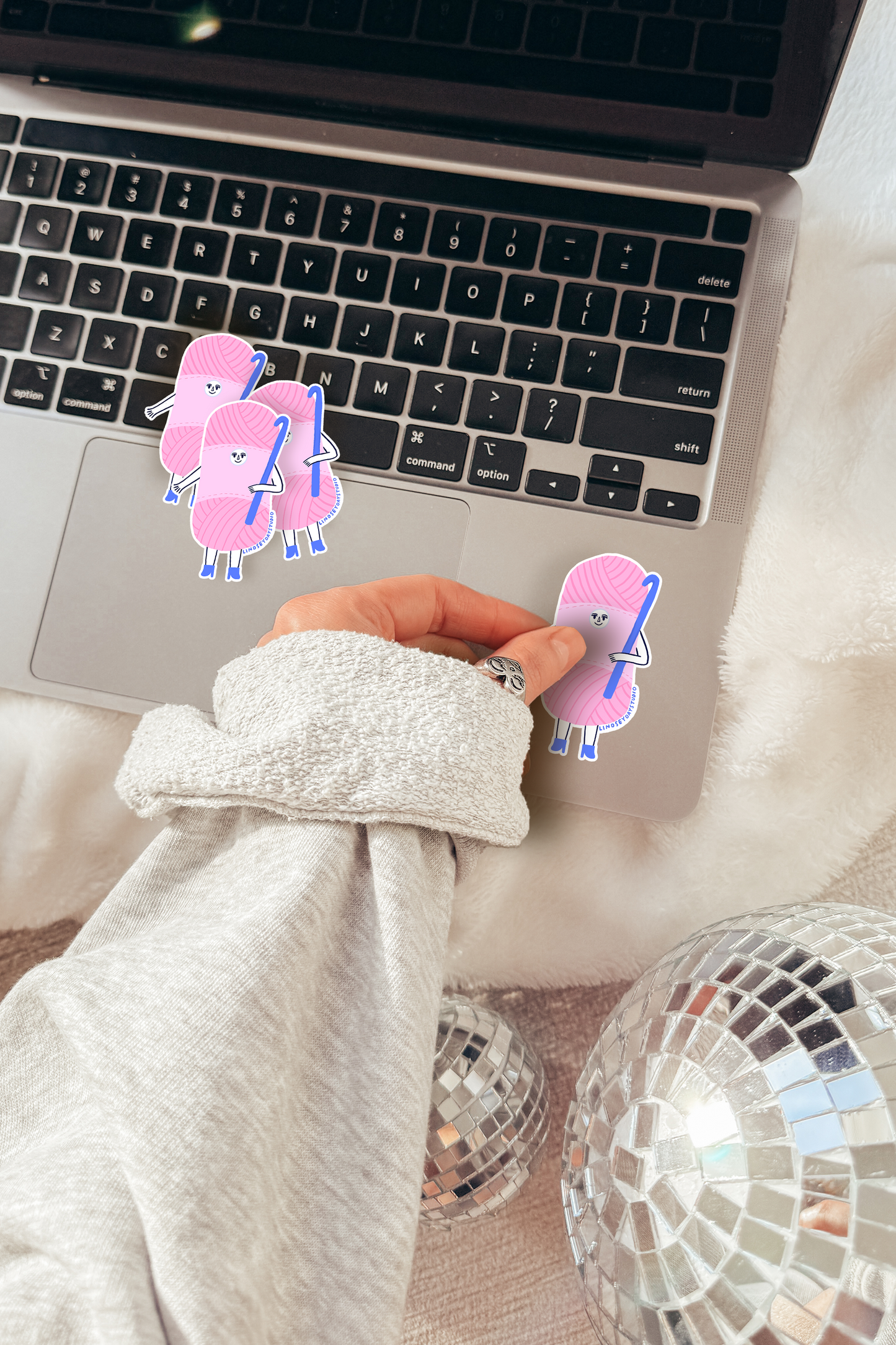 Crochet Friend Sticker, 3 in.