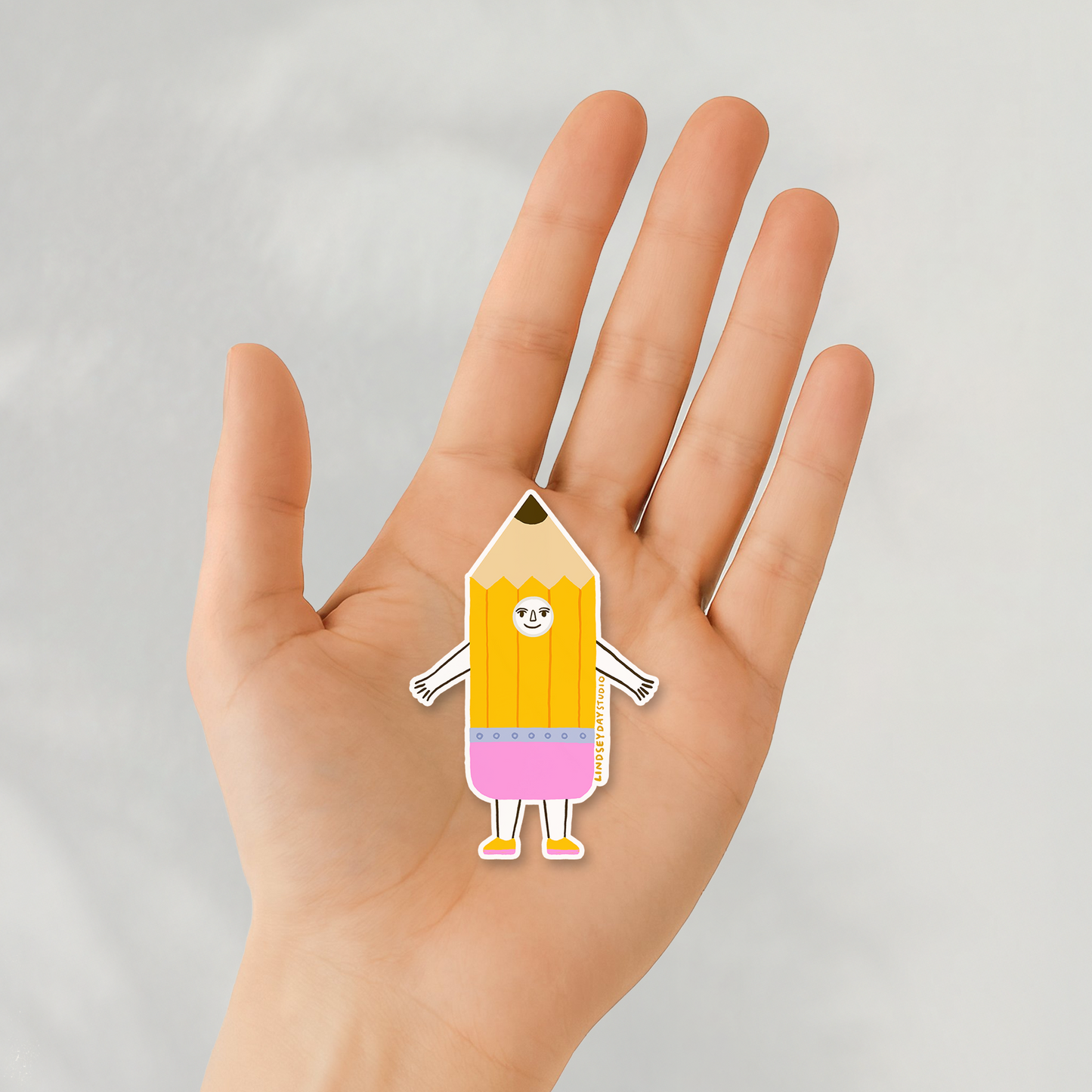 Pencil Friend Sticker, 3 in.