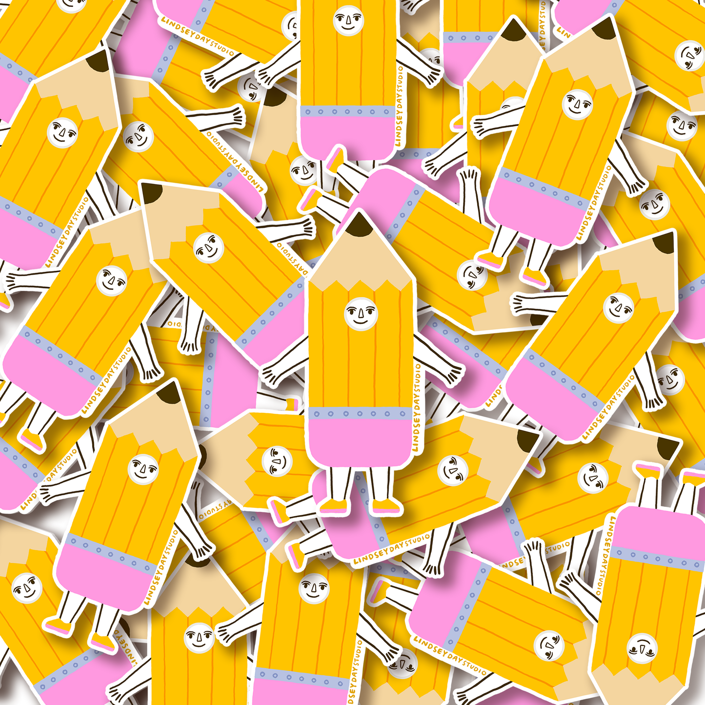 Pencil Friend Sticker, 3 in.