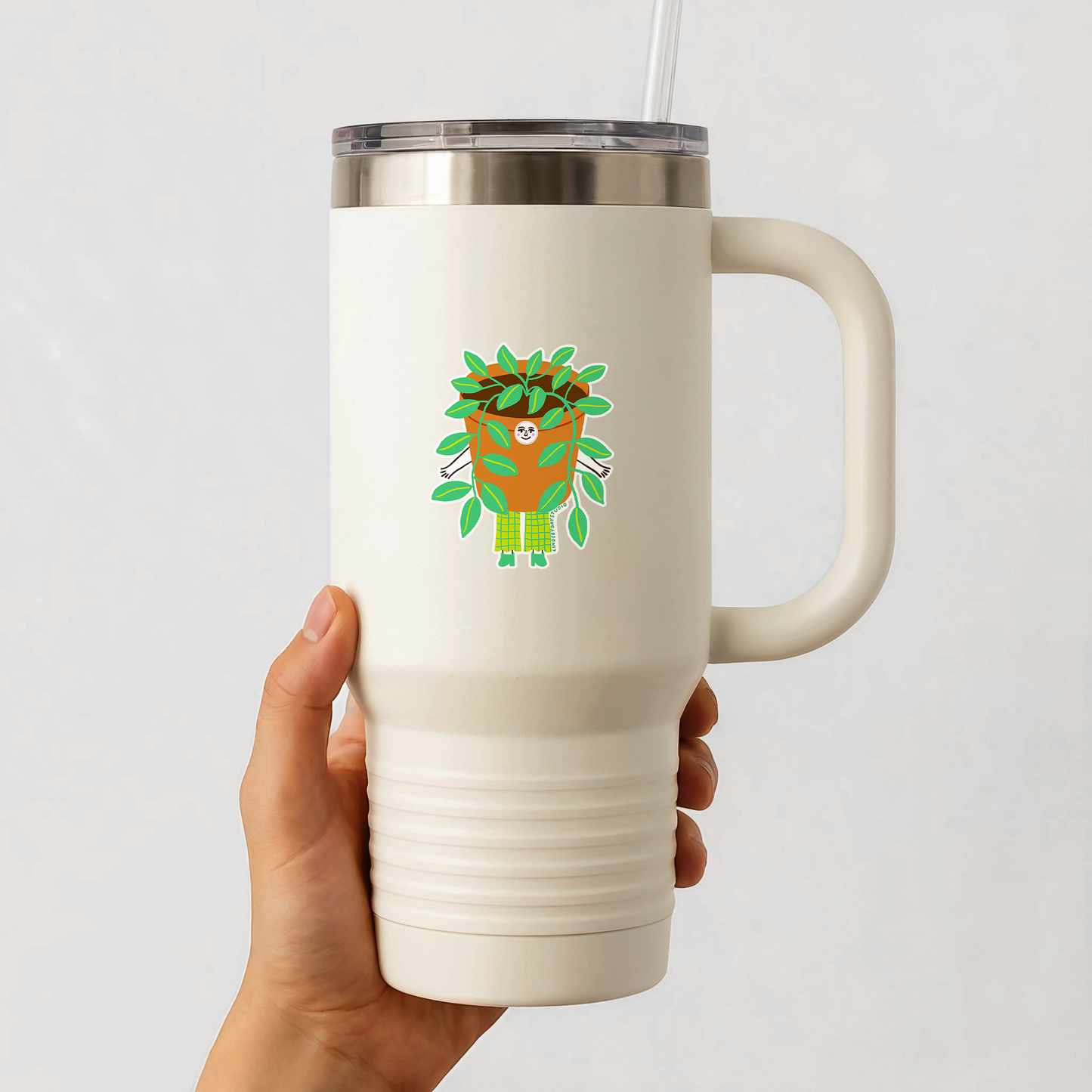 Plant Lady Sticker, 3 in.
