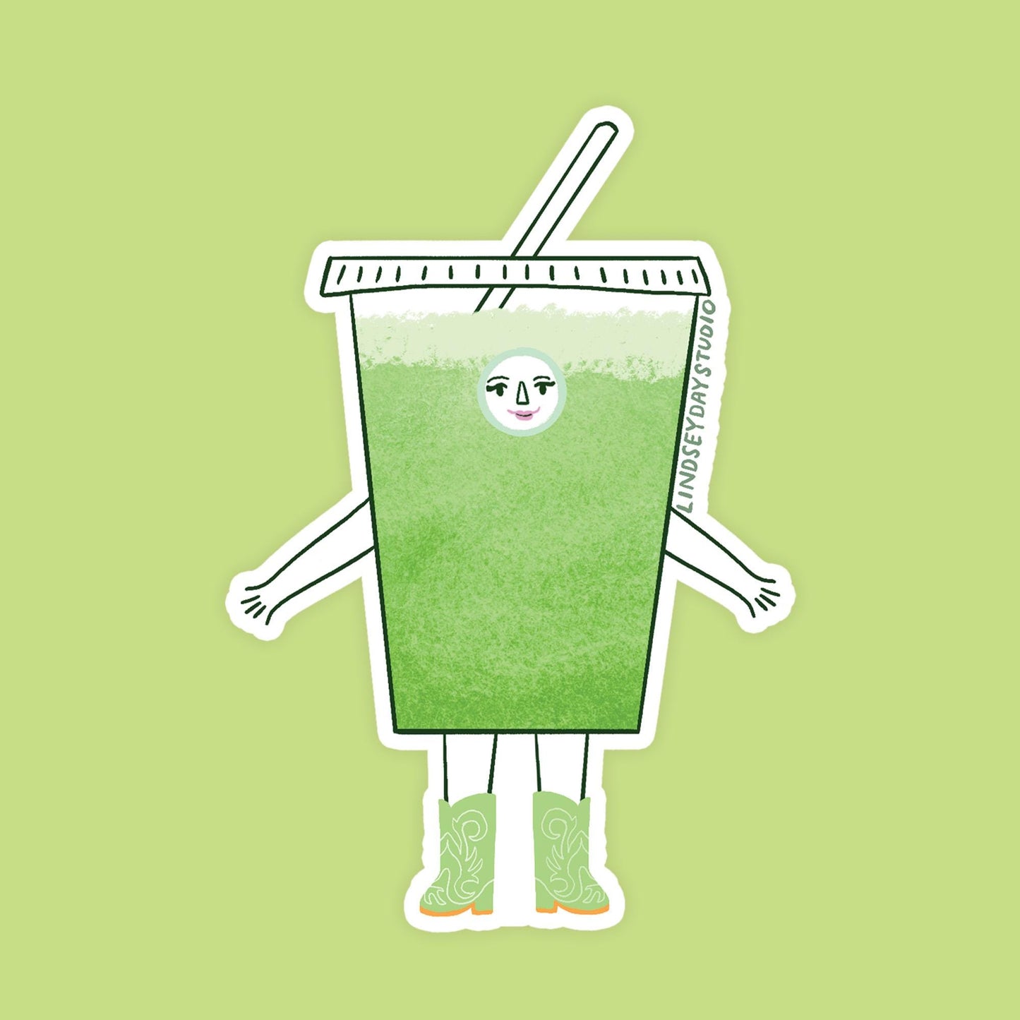 Molly Matcha Sticker, 3 in.