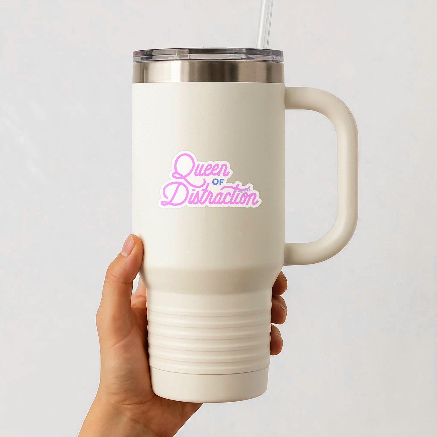 Queen of Distraction Sticker, 3 in.