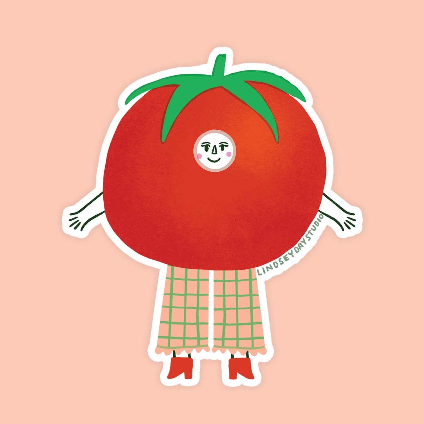 Tammy the Tomato Sticker, 3 in.