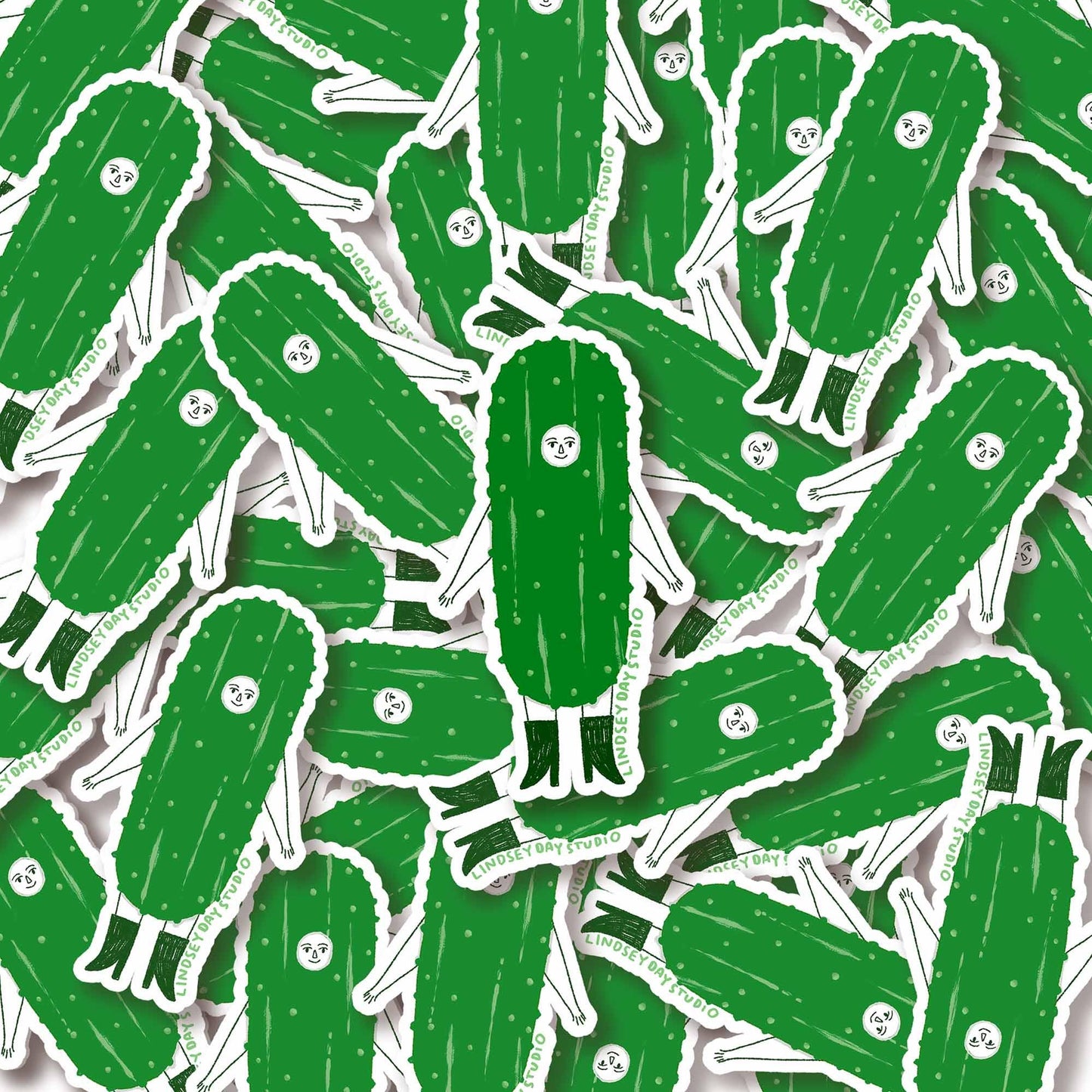 Pickle Girl Sticker, 3 in.
