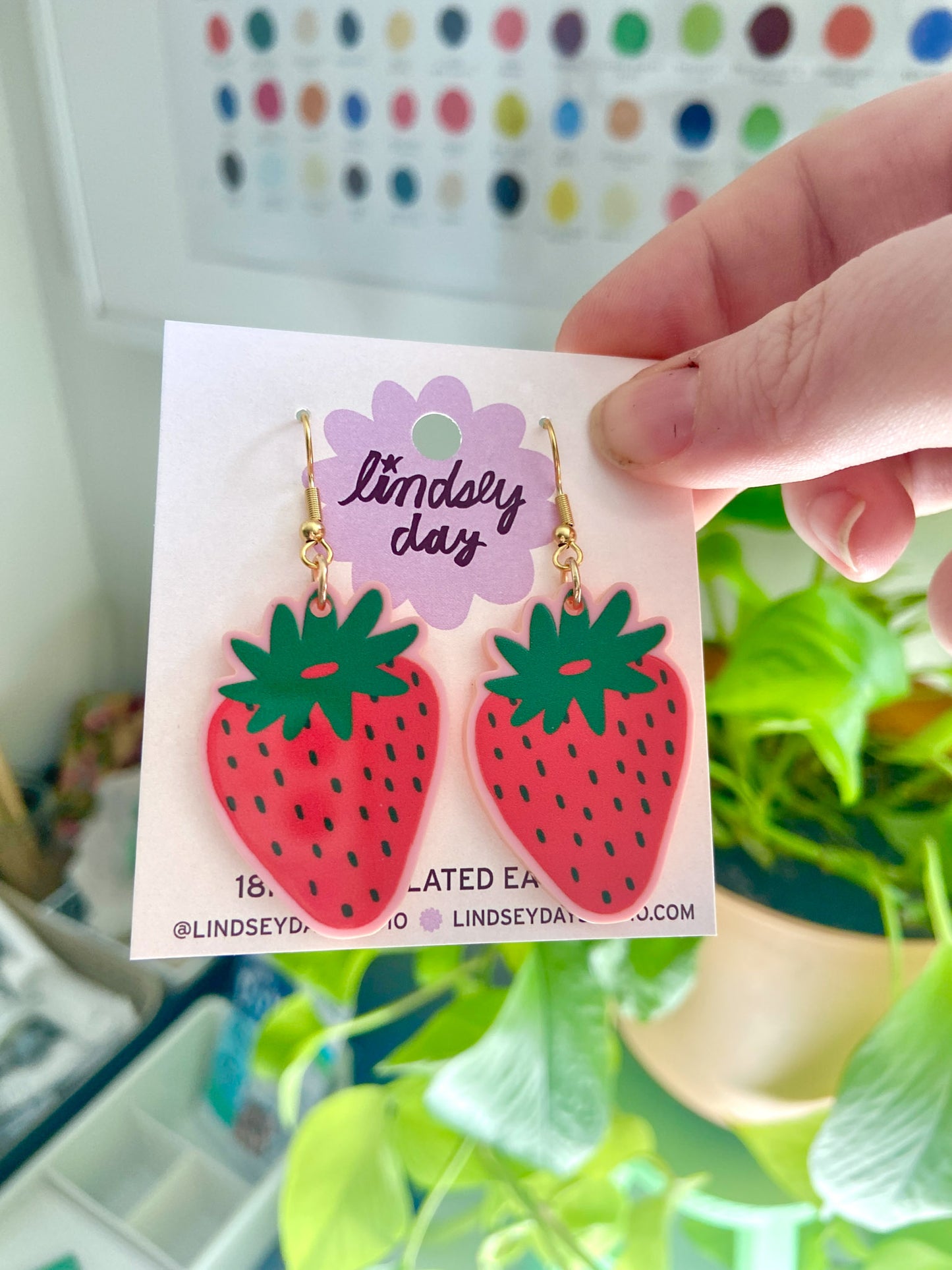 Red Strawberry Earrings