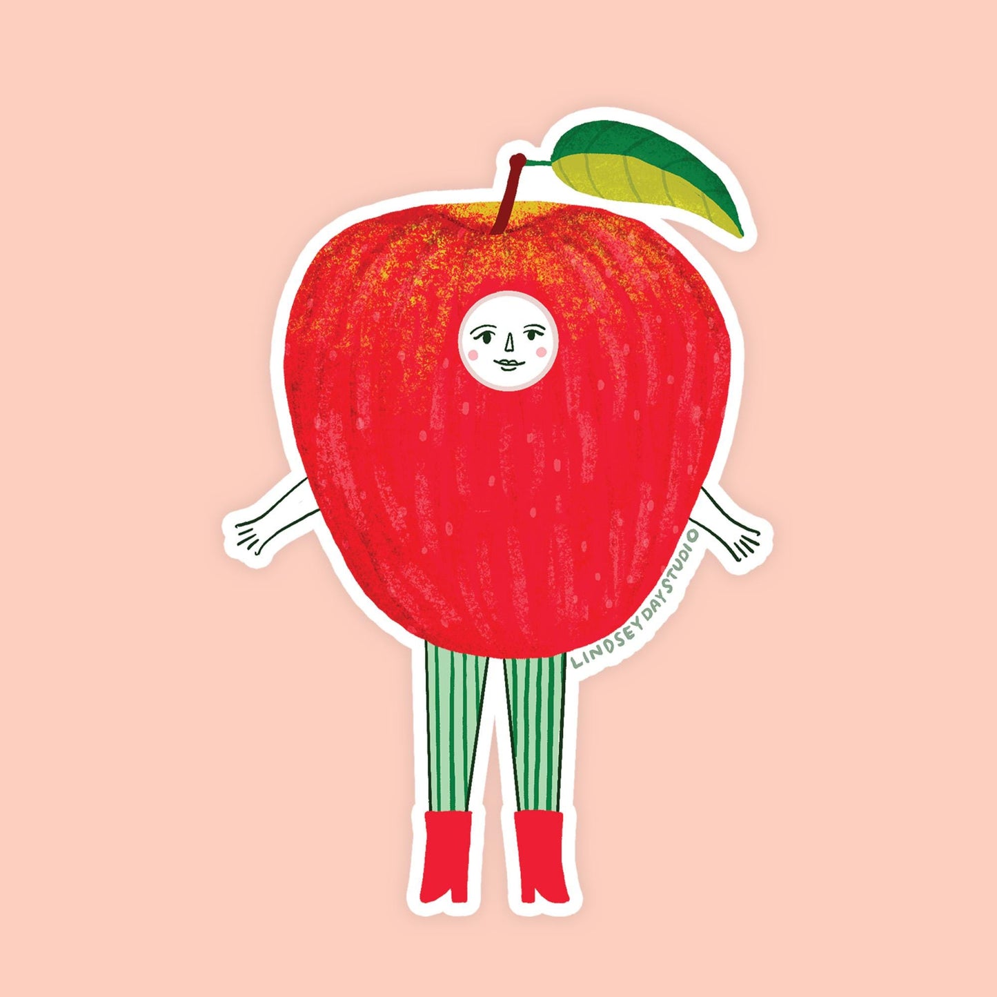 Allie the Apple Sticker, 3 in.
